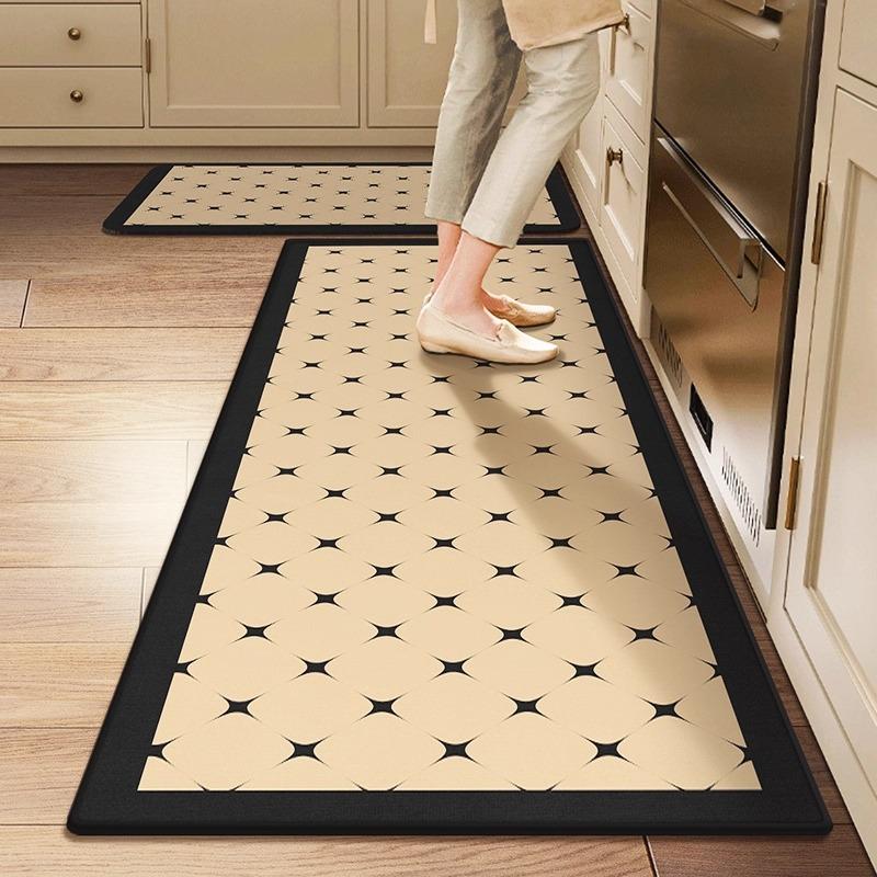 Non-slip Kitchen Mat for Floor Long Strip Runner Rugs Waterproof Anti-fouling Oil-proof Kitchen Carpet PVC Leather Washable Mats