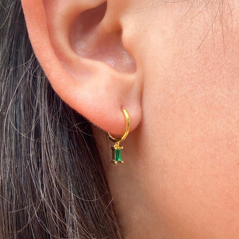 Fashionable Classic Copper Earrings K09 Golden Violet