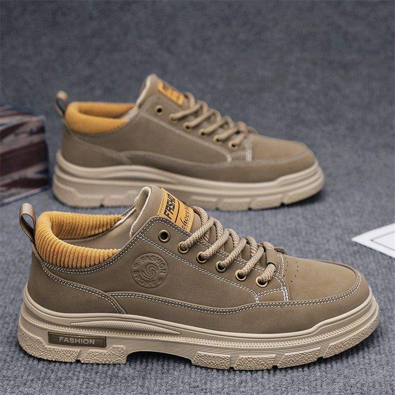 

Men s shoes 2025 new velvet warm work leisure sports board shoes autumn and winter low-top labor insurance tooling Martin boots 44