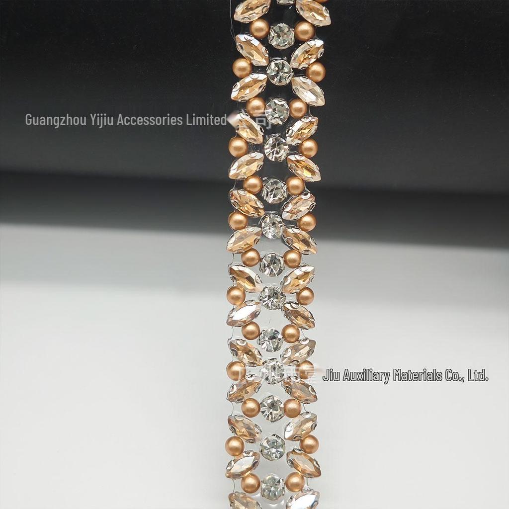 Corrente de Hotfix com Strass Marquise para Sapatos, Bolsas, Cintos, Coleiras, Roupas e Acessórios de Joalheria DIY