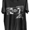 Vintage 1990 Public Enemy Fear Of A Black Planet Tričko Rap Tee Černé Hip Hopová Kapela Merch Sedí na Moderní Velikost L 21x28