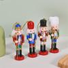 1/4Pcs Soldier Figure Christmas Tree Pendant Mini Wooden Nutcracker Ornament Office Table Xmas Decor Statues Gifts For Friend