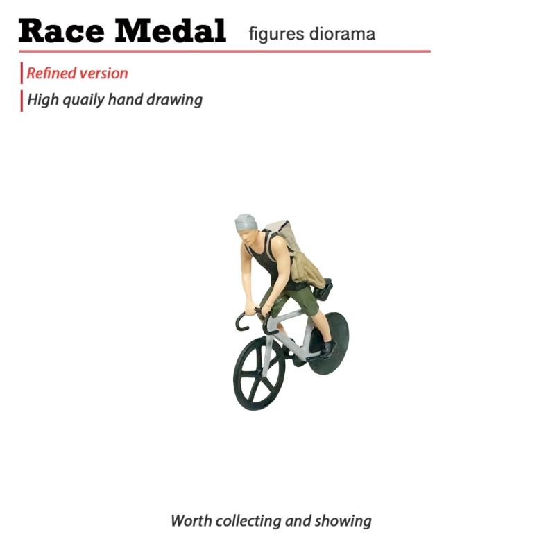 1:87 Scale Cycling Figure Miniature Dioramas Model Resin Bicycles Riders Statue For Home Decors And Collection Ornament