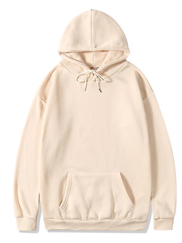 European American Plus Velvet Loose Casual Hooded Sweatshirt - Women's Autumn Winter Wear