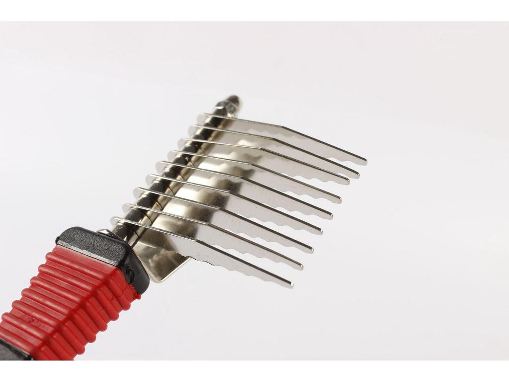 Pet Hair Removal Brush & Flea Comb with Stainless Steel Needles for Cats & Dogs