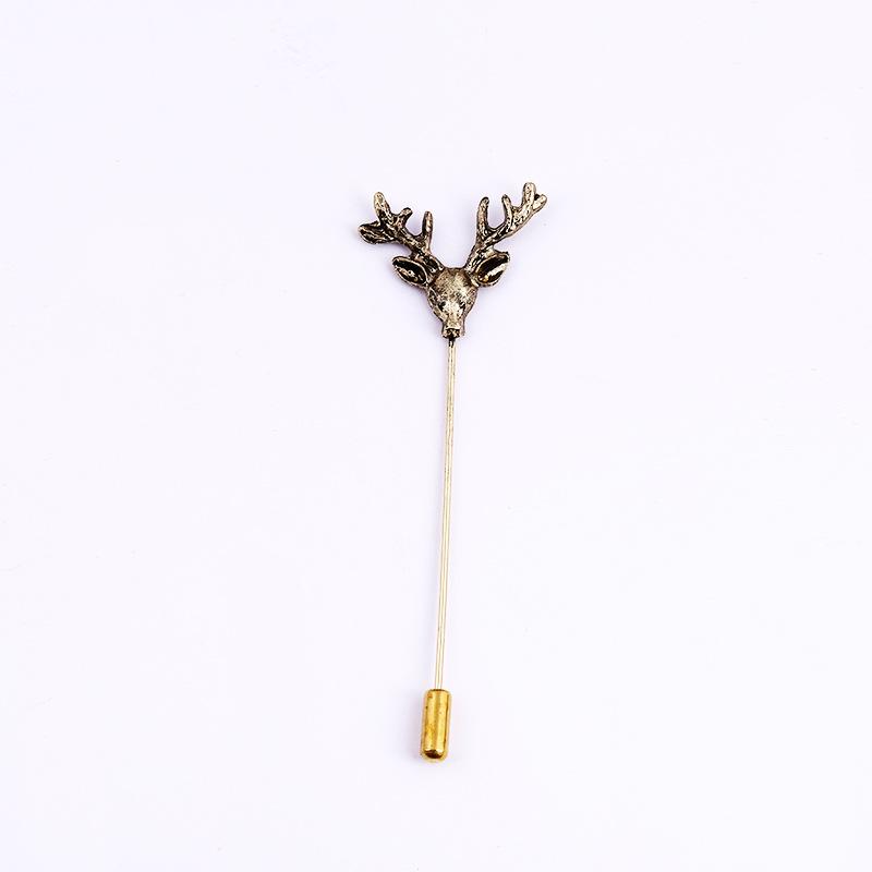 Z104 Retro Brosche, Kleine Anzug Brosche für Herren Schmuck Original Retro Hirschkopf Brosche