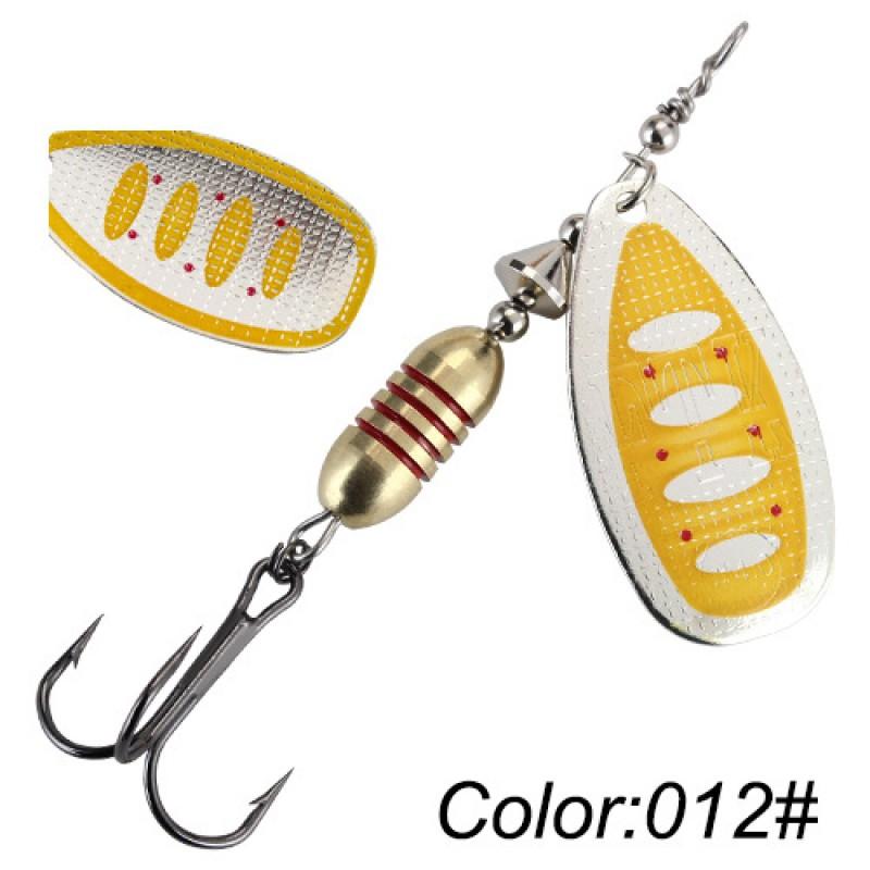 18g Rotating Spinner Lure Bass Pike Fishing Sea Freshwater Artificial Bait With Treble Hook