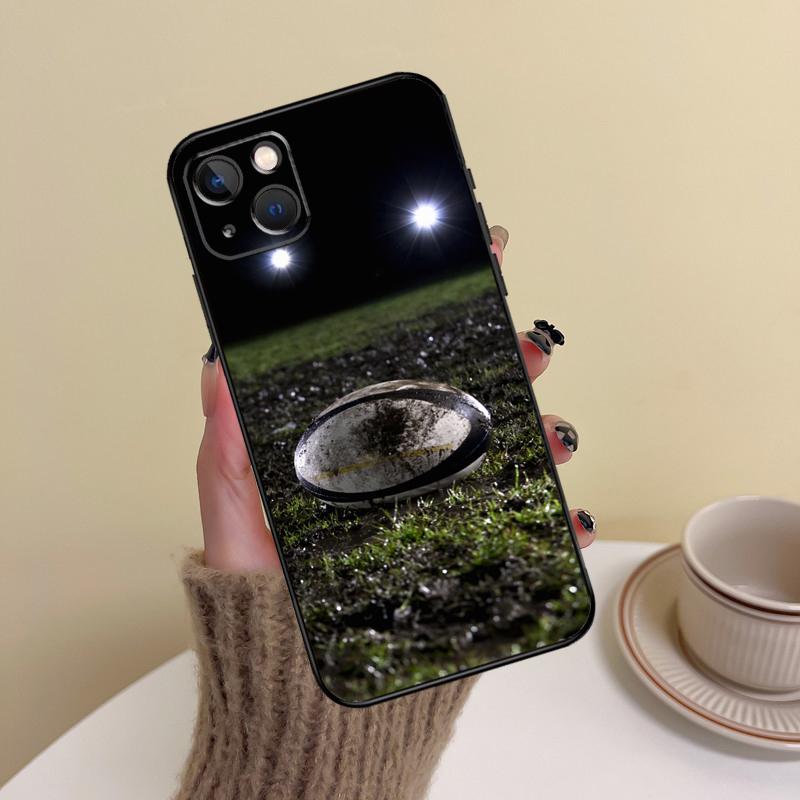 Rugby Ball Phone Case For iPhone 11 15 12 13 14 16 Pro Max 7 8 Plus X XR XS Mas Shell Cover