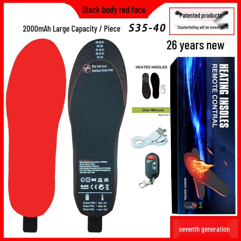 De'ou Te Electric Heated Insoles with APP-Controlled Temperature & USB Charging for Winter Warmth
