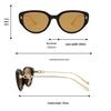 Women's Tea-Colored Cat-Eye Sunglasses with UV Protection