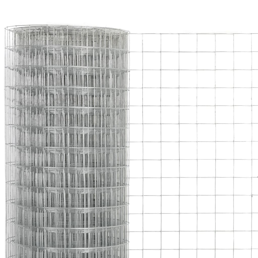 Vidaxl Ogrodzenie Z Siatki, Stal Galwanizowana, 10X0,5 M, Srebrne