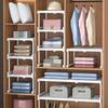 Expandable Wardrobe Organizer Adjustable Storage Shelf for Cabinets and Closets Use Carbon Steel Organization Rack