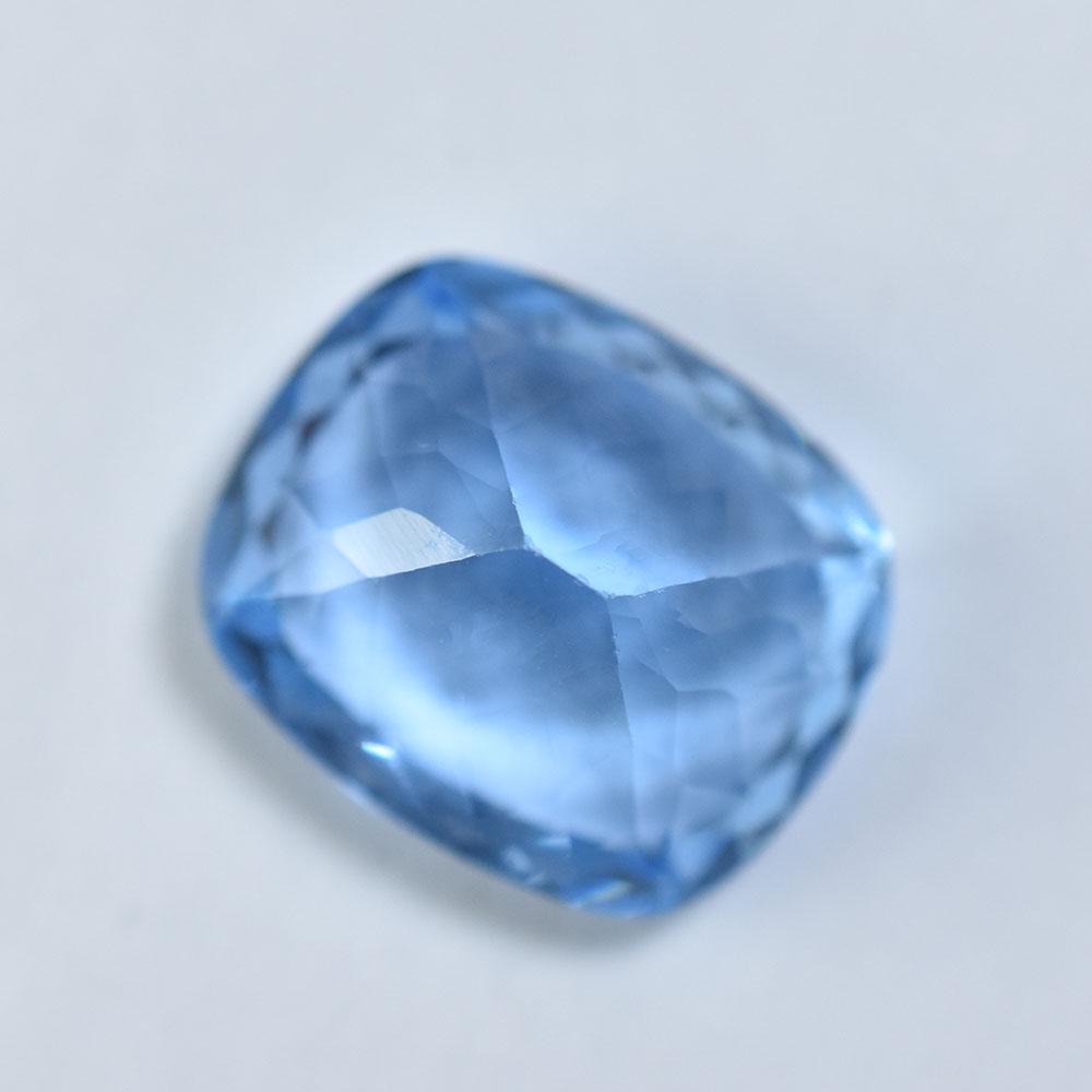 Natural Blue Sapphire Loose Gemstone Cushion Cut Lite 13 Ct September Birthstone for Gem Collections