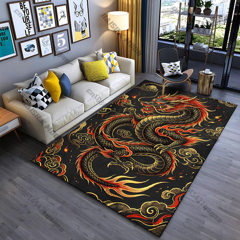 Fiery dragon power and strength carpet Yoga living room room decor children s crawling mat doormat area rug games mat 40x60cm