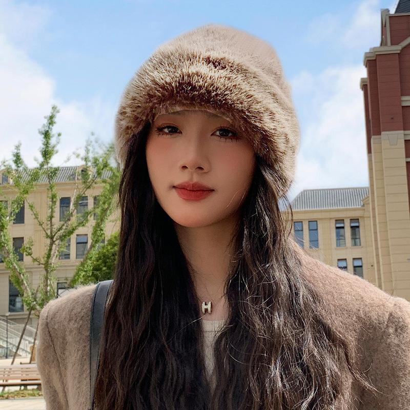 

Осенне-зимняя женская шапка однотонная универсальная из искусственного меха норки монгольская зимняя шапка из искусственного меха теплая панама толстая One Size