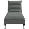 VidaXL Chaise longue avec coussins gris foncé tissu, chaise de canapé longue, chaise longue de chambre, chaise de canapé 379469