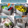 304 Stainless Steel Sink Drain Strainer Basket, Hanging Colander for Filtering Kitchen Waste, Washing Vegetables & Fruits
