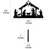 Jesus Birth Silhouette: Outdoor/Indoor Black Wrought Iron Ornament