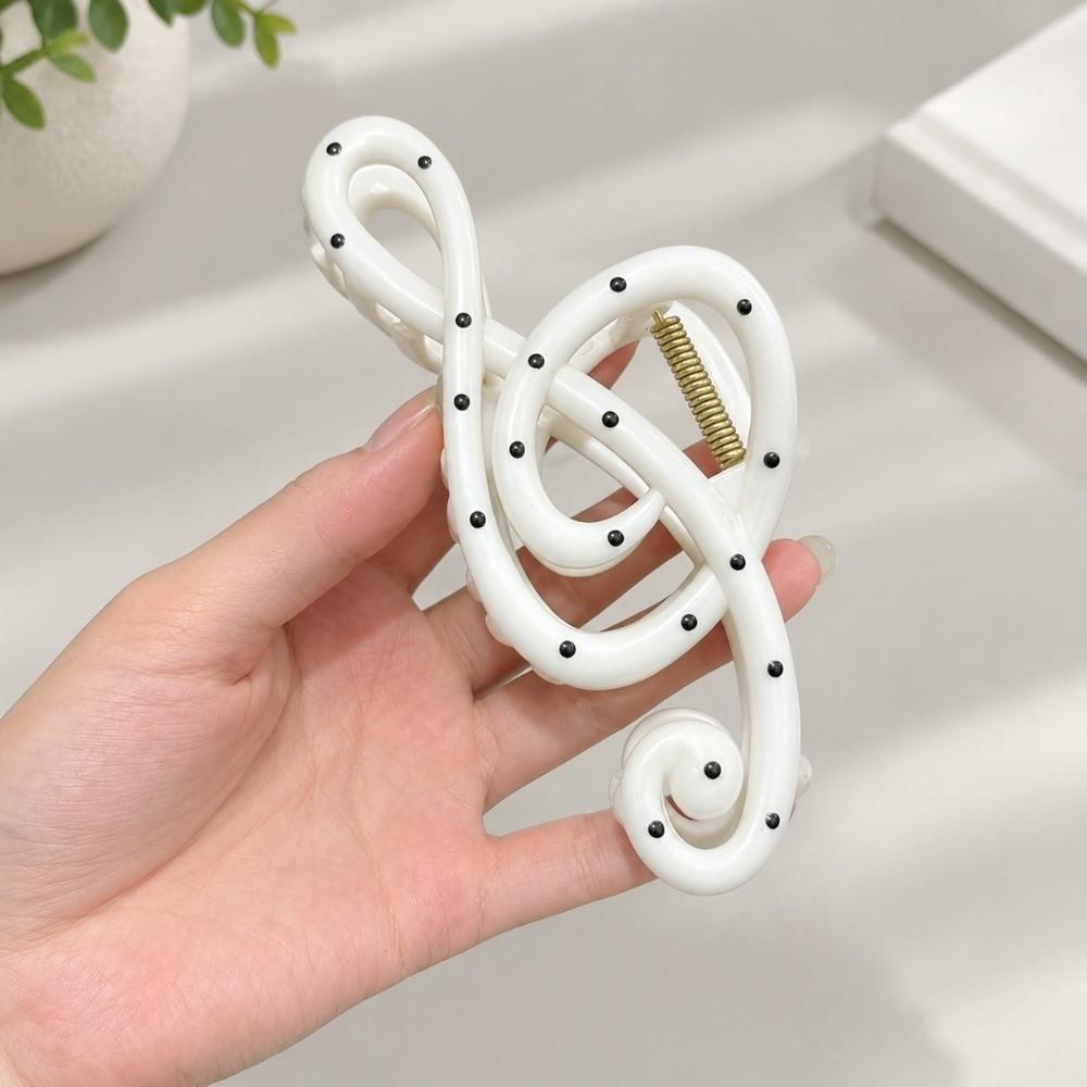 Oversize Shark Clip Headwear Polka Dot Hair Barrettes Retro Musical Note Hair Claw Headwear