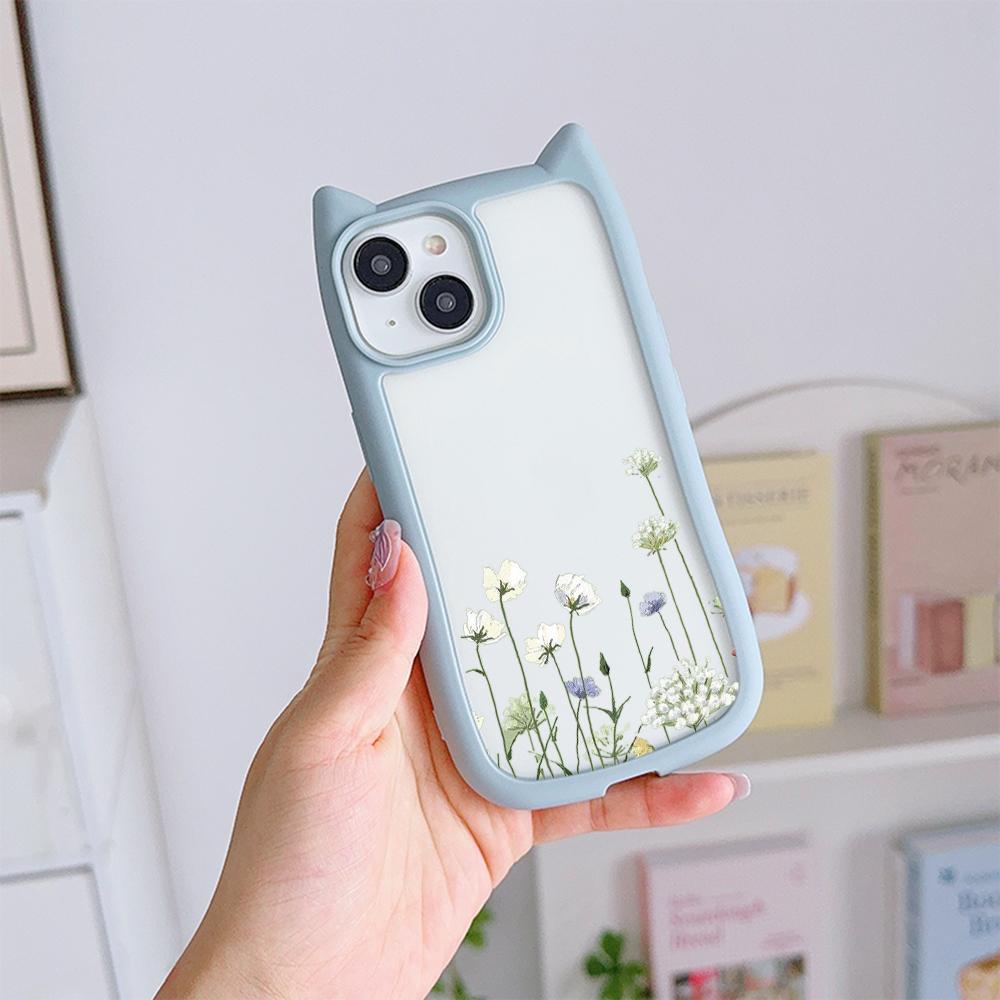 Мягкие чехлы для телефонов с кошачьими ушками для iPhone 16 15 13 12 11 Pro Max 14 Plus — фото 13