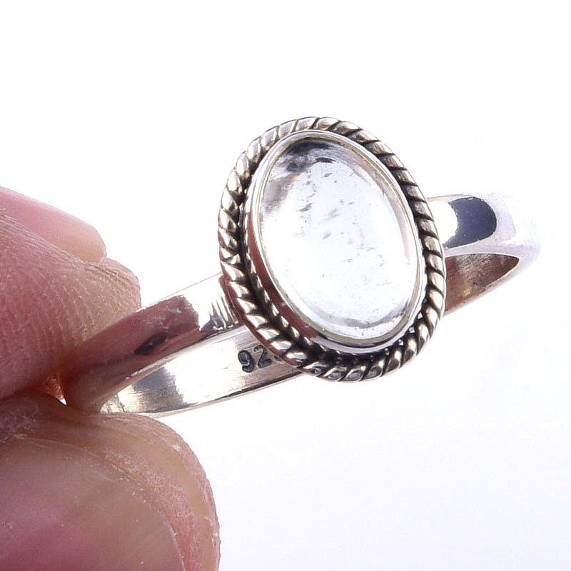 

Кольцо из чистого серебра 925 пробы с натуральным аквамарином, размер 8 r1i99