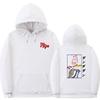 Anime-Inspired Oversized Hoodie With Ribbed Hem Unisex Sweatshirt Fall Casual Wear
