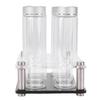 6PCS Coffee Beans Storage Tubes High Borosilicate Glass Coffee Bean Cellars with Display Stand for