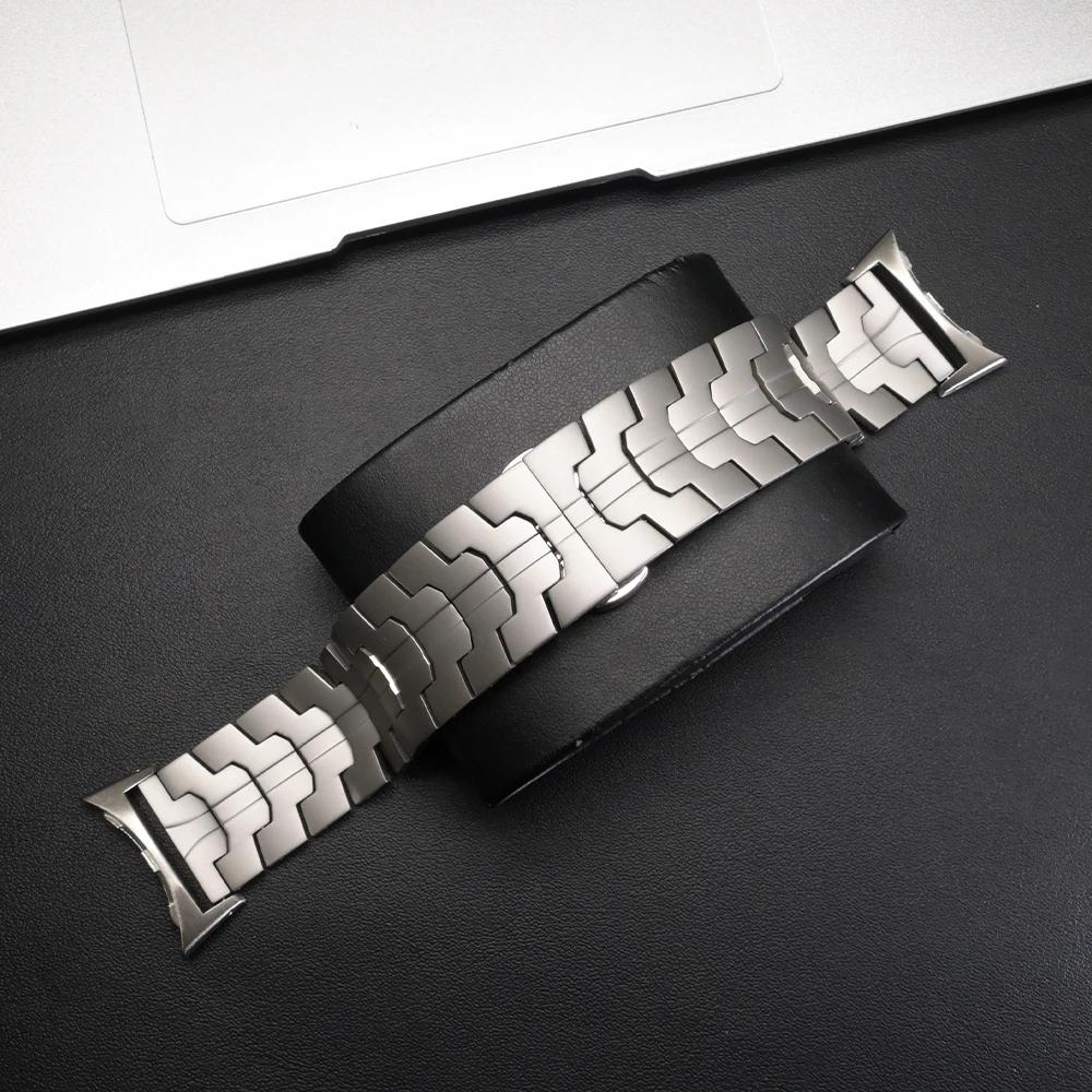 Vlindersluiting Band voor Google Pixel Watch 4 45mm/3 45mm Titaniumlegering Horlogeband