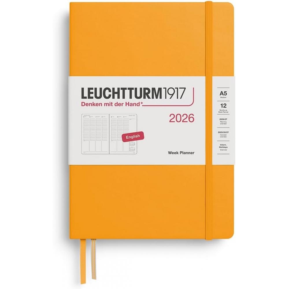 Leuchtturm1917 Leuchtturm Notebook 2026 1 Beginning A5 Weekly Vertical Rising Sun 372761 Regular Imported Product A5 Rising Sun