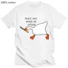 Untitled Goose Games Peace Was Never An Option T-Shirt  Short Sleeve Summer Funny Casual Shirts Graphic Clothing Tees