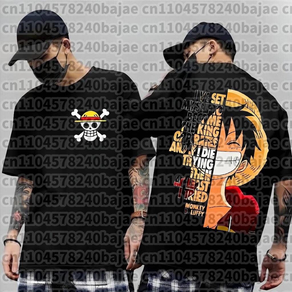 Camiseta Estampada de Anime Japonés One Piece para Hombre Roronoa Zoro Niño Infantil Harajuku Manga Corta Niños Camiseta de Luffy Ropa