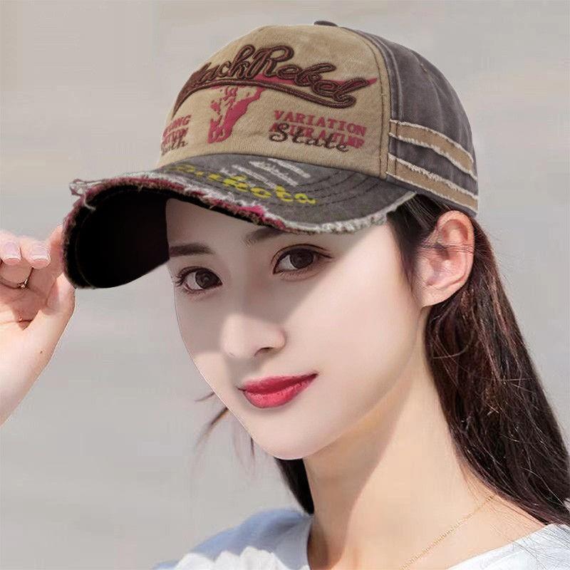 Baseball cap men's new spring and summer old hat women's sunscreen visor hat cycling outdoor leisure hole cap
