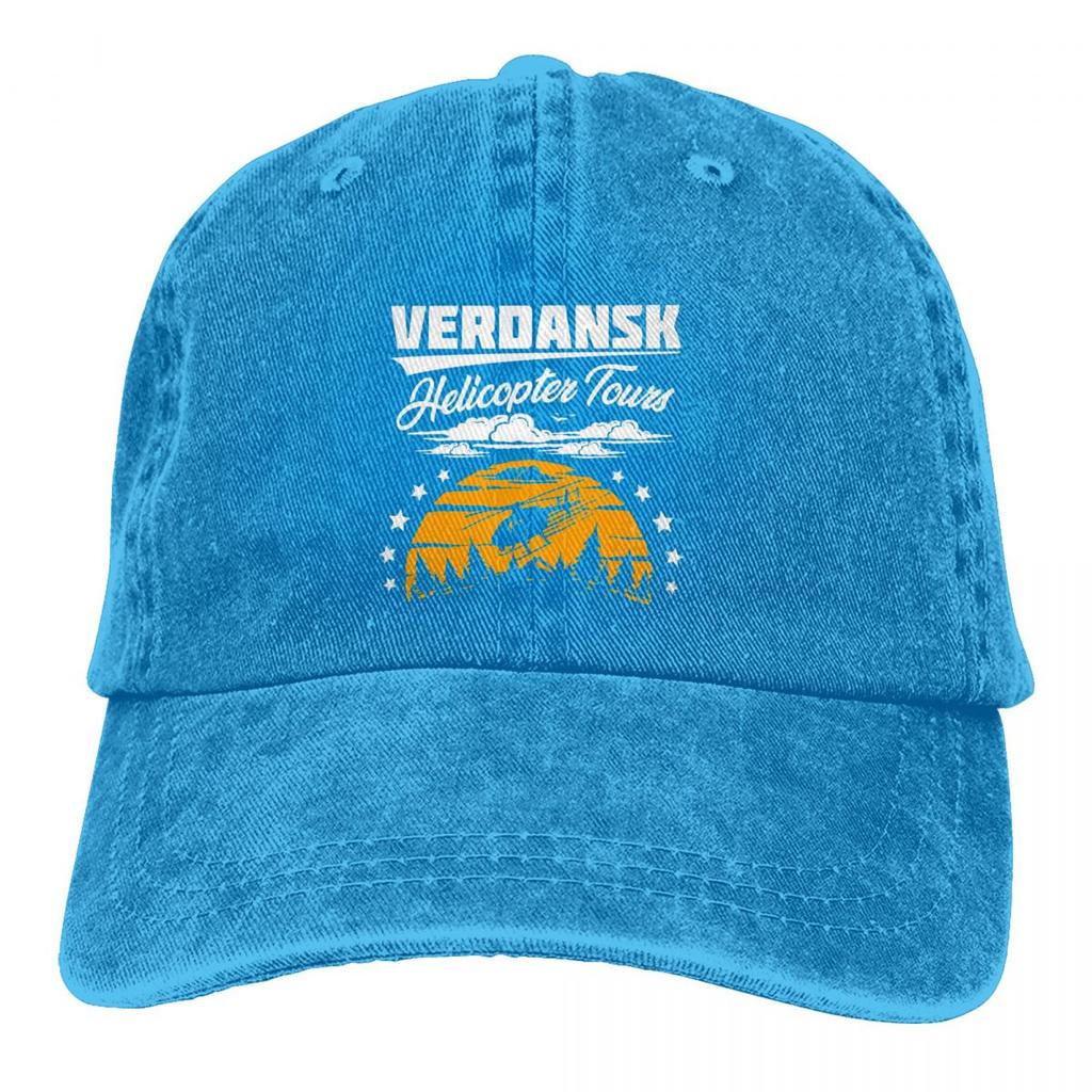 Warzone Verdansk Helicopter Tours Klasik Beyzbol Şapkası Unisex Şapkalar Kadın Vizör Koruma Snapback COD Black Ops Soğuk Savaş Şapkaları