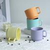 Souvenir Ins Macaron Simple Striped Ceramic Cup Creative Stacked Cup Household Coffee Cup