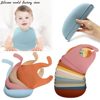 Mondo Silicone Bavaglini in Silicone Impermeabili Articoli per Bambini Grembiuli Bavaglino Bambini Ragazza Ragazzo Regolabili Bavaglino Morbido in Silicone Articoli per l'Alimentazione del Bambino