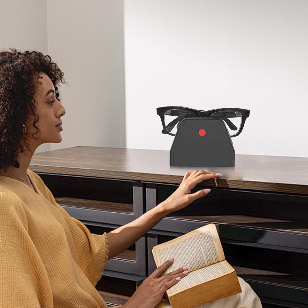 For R Ban Meta AI Glasses Charger Base Lightweight Glasses Charging Stand Anti-Slip AI Glasses Charge Station for Outdoor Travel