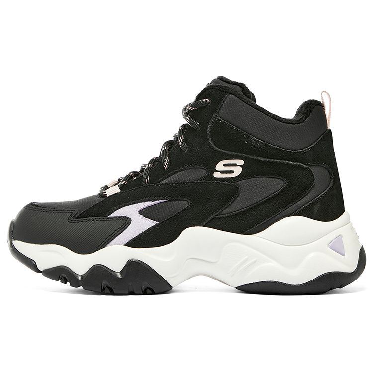 Skechers DLites Fabric Versatile Comfortable Low-Top Lifestyle Casual Shoes Women sneaker Black 167595-BKMT 36
