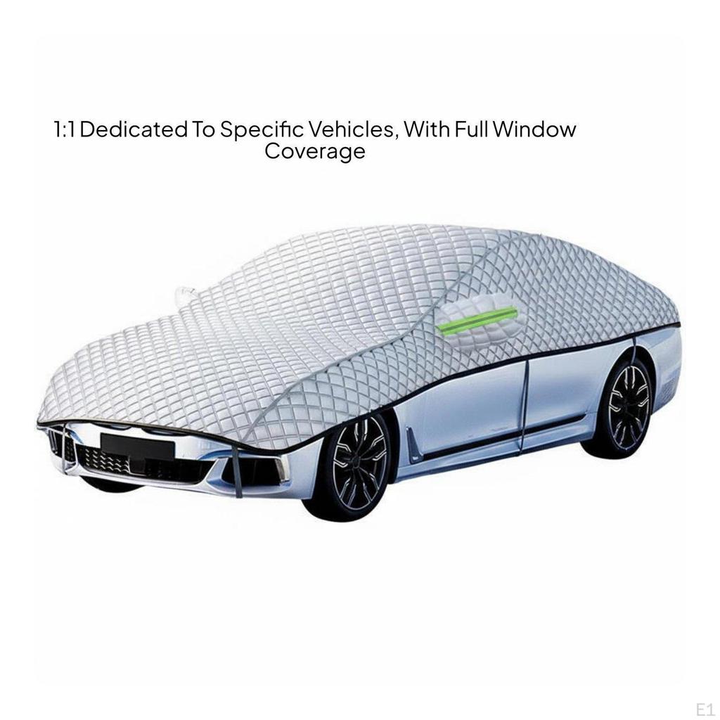 Half Car Cover Waterproof Automotive Dustproof Vehicle Protection for S Owners, Drivers,