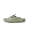 Suede Leather Comfort Closed Toe Stylish Slides Sage Green Regular Fit Unisex 1019054