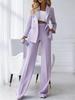 High-end Professional Suit Set Double-breasted Lapel High-waisted Wide-leg Pants Temperament Two-piece Set
