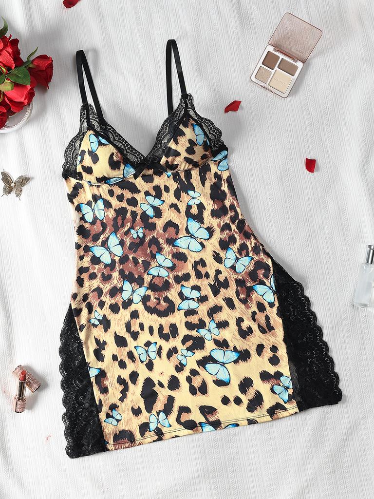 New modal pajamas summer sexy suspenders mid-length dress sexy underwear women's temptation mood homewear set