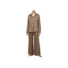 Calvin Klein Solid Comfortable Simple Elastic Soft Sleep Pants Women bottoms Brown QS7304-SOM