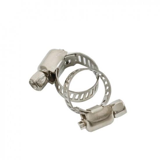 50 Pcs Clamps 3/8In-1/2In Stainless Steel Drive Hose Clamps Fuel Line Worm Clip