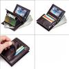 Anti-theft Bag, Genuine Leather Vertical Wallet with Multiple Slots, Men's Short Wallet