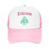 Lebanese Flag of Lebanon Mesh Baseball Caps Unisex Outdoor Sun Hat  Hats Breathable Summer Trucker Caps