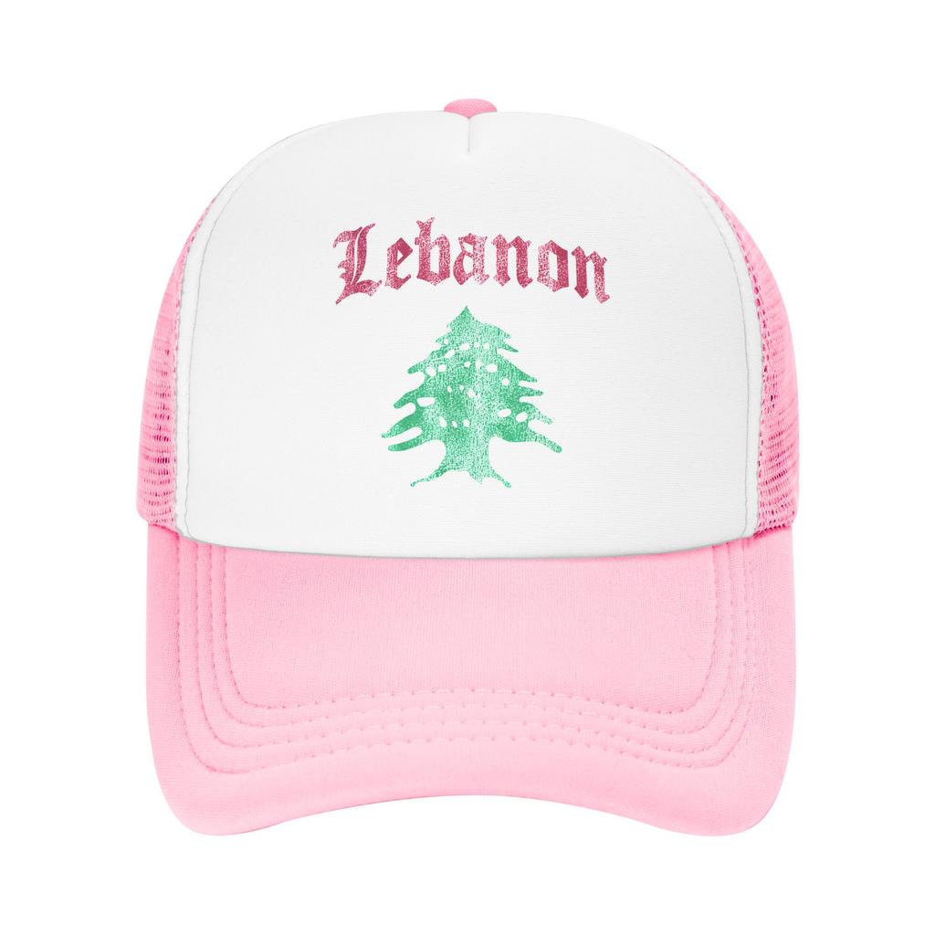 Lebanese Flag of Lebanon Mesh Baseball Caps Unisex Outdoor Sun Hat Hats Breathable Summer Trucker Caps