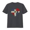 Love Dominican Republic Flag Heart Shaped Distressed Design 100 Cotton Unisexs T Shirt Vintage Unisex Stylish Slightly