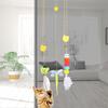 Bite-Resistant Cat Teaser with Feather & Catnip - Hanging Self-Play Toy for Kittens