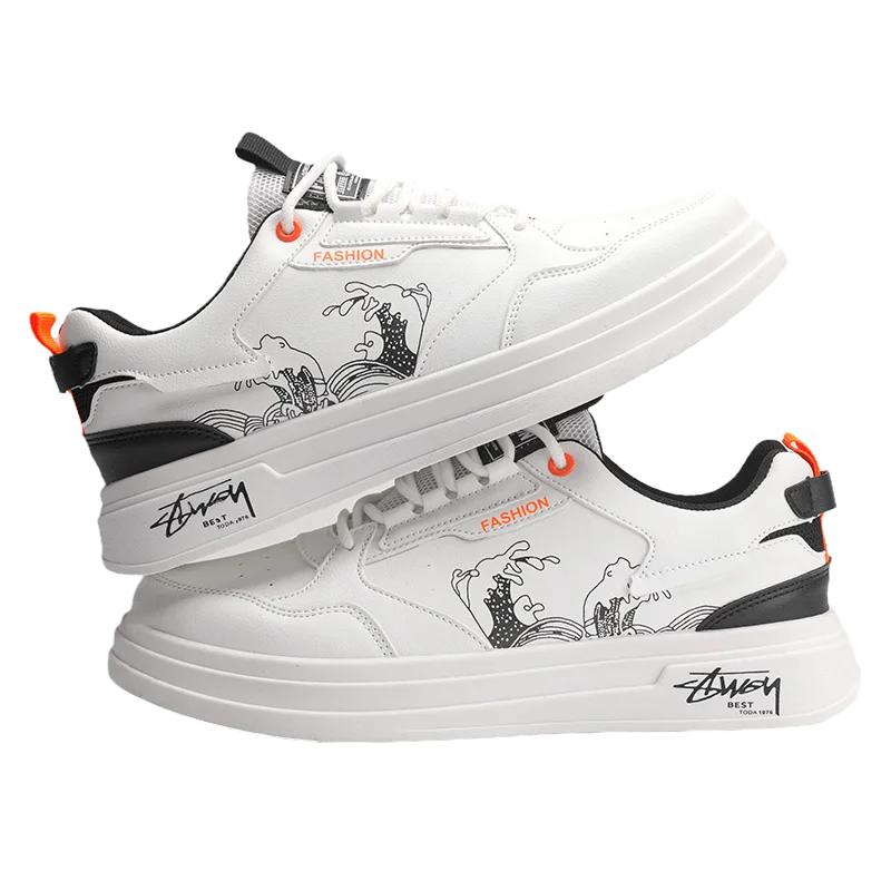 

Мужская обувь, новая весенне-осенняя повседневная спортивная обувь, дышащая легкая обувь для сёрфинга, повседневная мужская обувь белого цвета, модная обувь 44