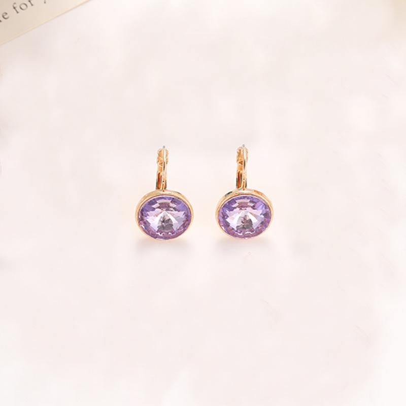 Boucles d'oreilles élégantes en cristal de zircon: Style Européen & Américain, Design de Niche Doux